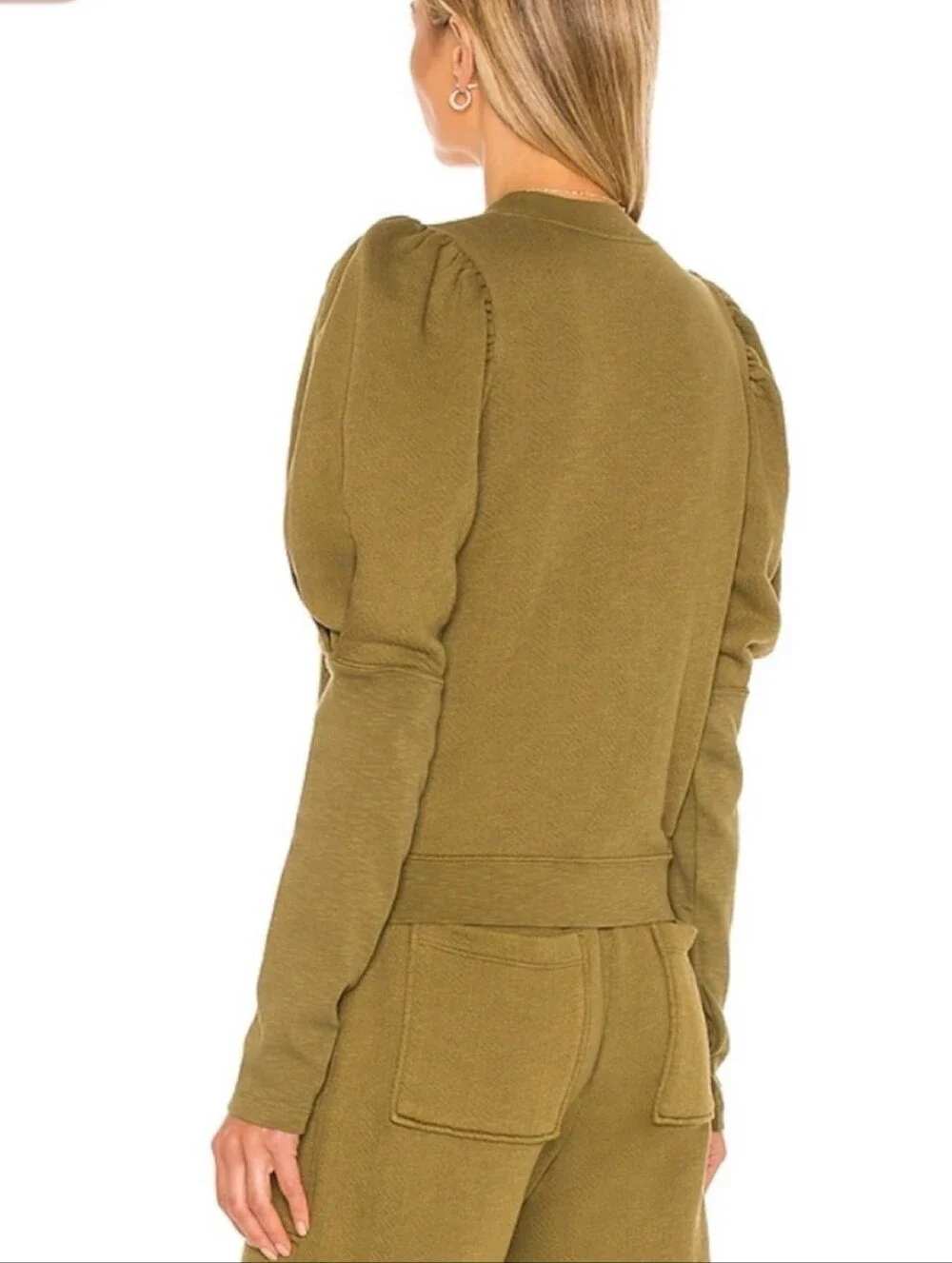 Ulla Johnson Philo Sweatshirt Women's M Pullover Puff Sleeve Boho
